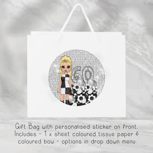 60's Style Gift Bag - 2 Sizes Available
