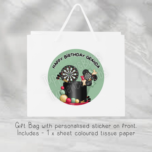 Darts Themed Gift Bag - 2 Sizes Available