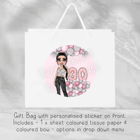 Pink Leopard Print Gift Bag - 2 Sizes Available