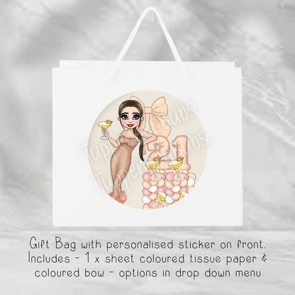 Martini Inspired Custom Gift Bag - 2 sizes available