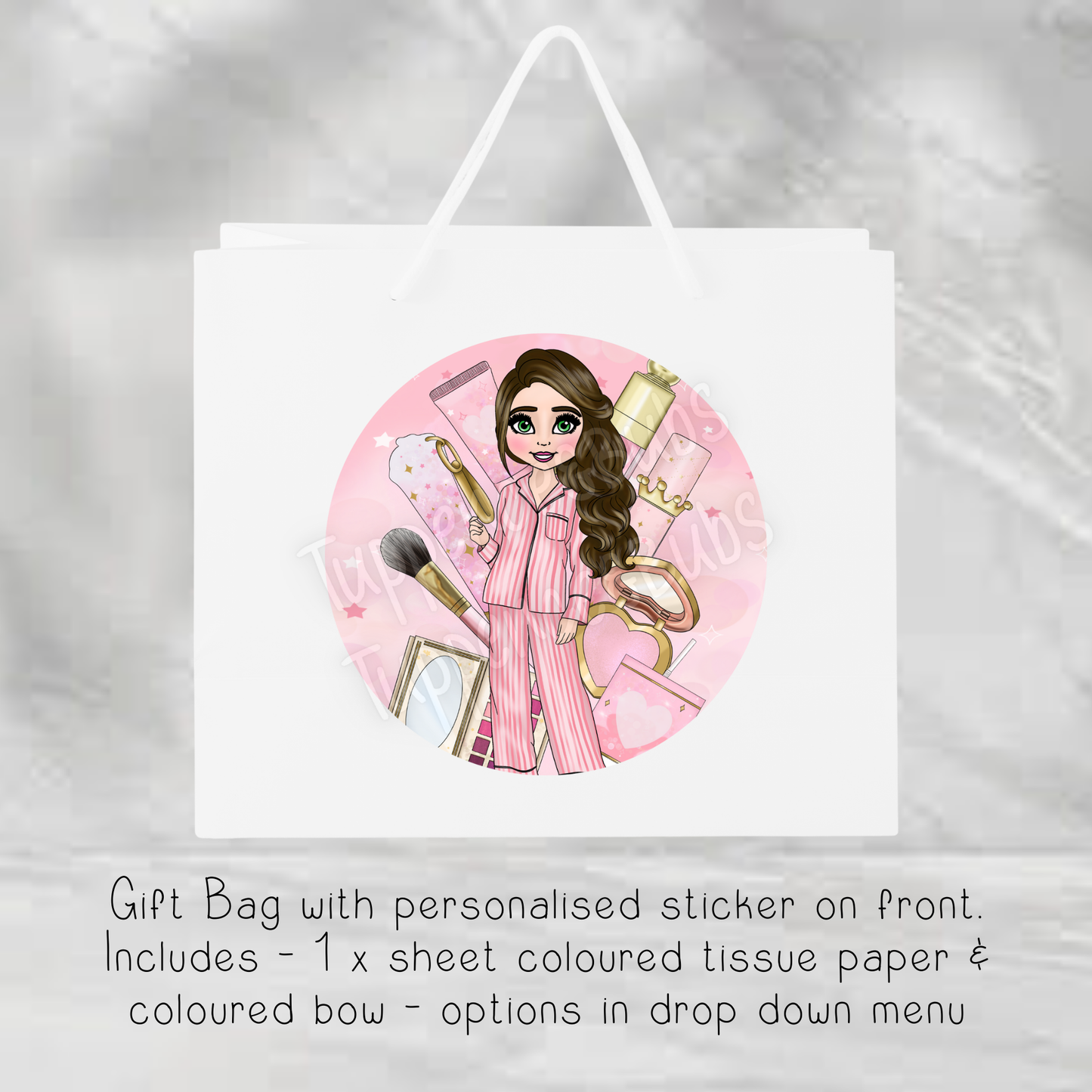 Pink Make Up Themed Gift Bag