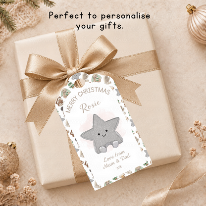 Personalised Christmas Plushie Gift Tags – Cute Festive Designs
