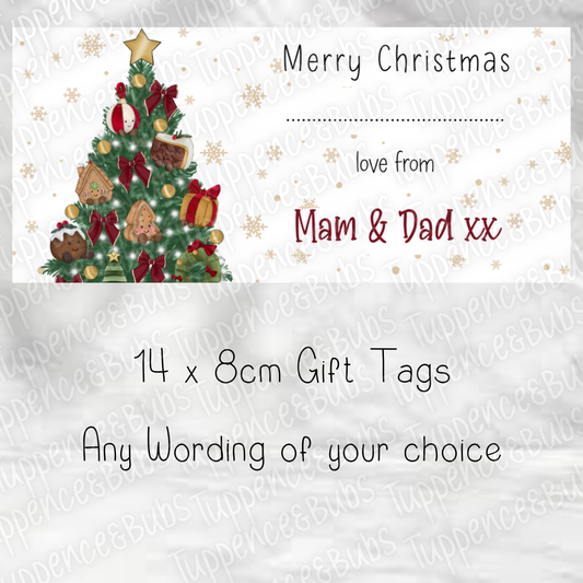 Cuddly Plush Themed, Christmas Labels