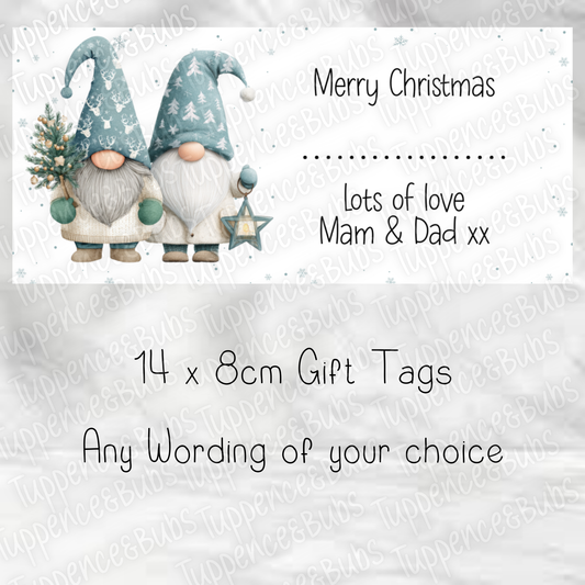 Gnome Themed Christmas Gift Labels