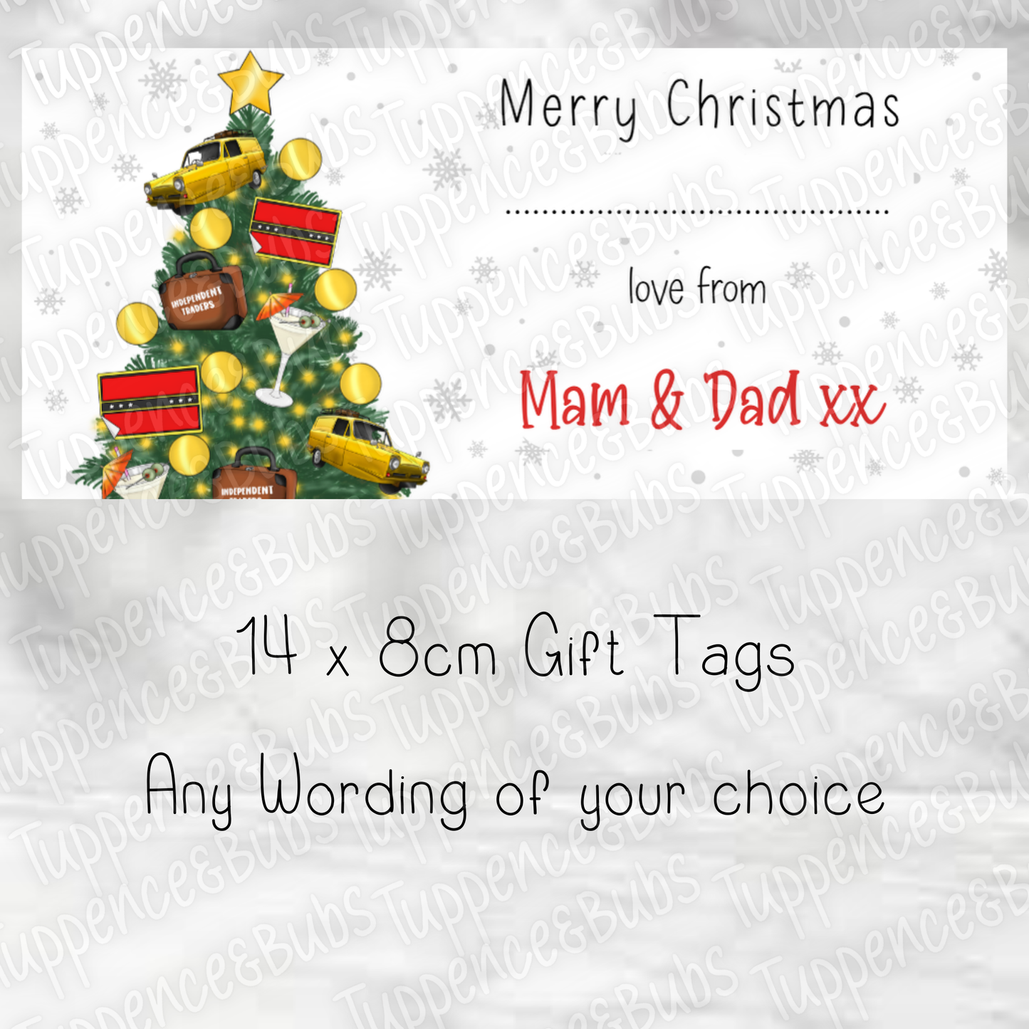 Fools Inspired Christmas Labels