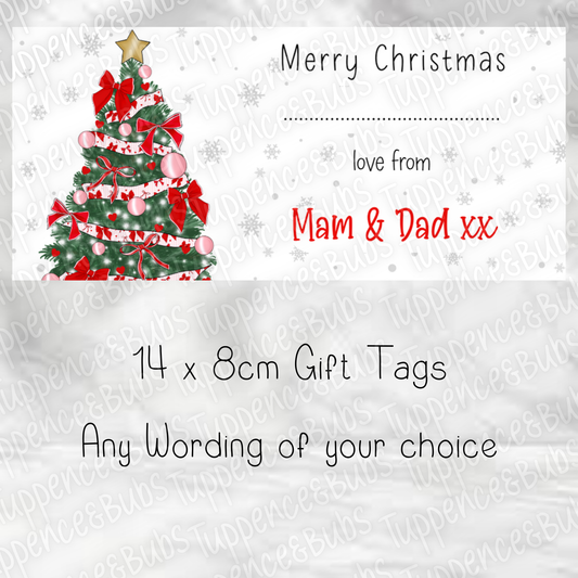 Make Up/Bow & Hearts Themed, Christmas Labels - 2 Designs