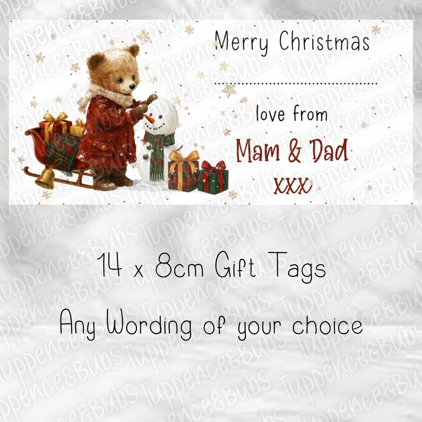 Vintage Style Bunny/Bear Gift Tags - 5 Designs