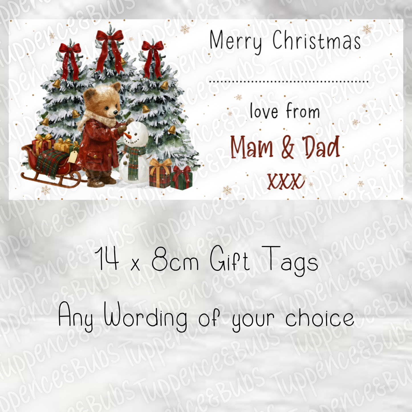 Vintage Style Bunny/Bear Gift Tags - 5 Designs