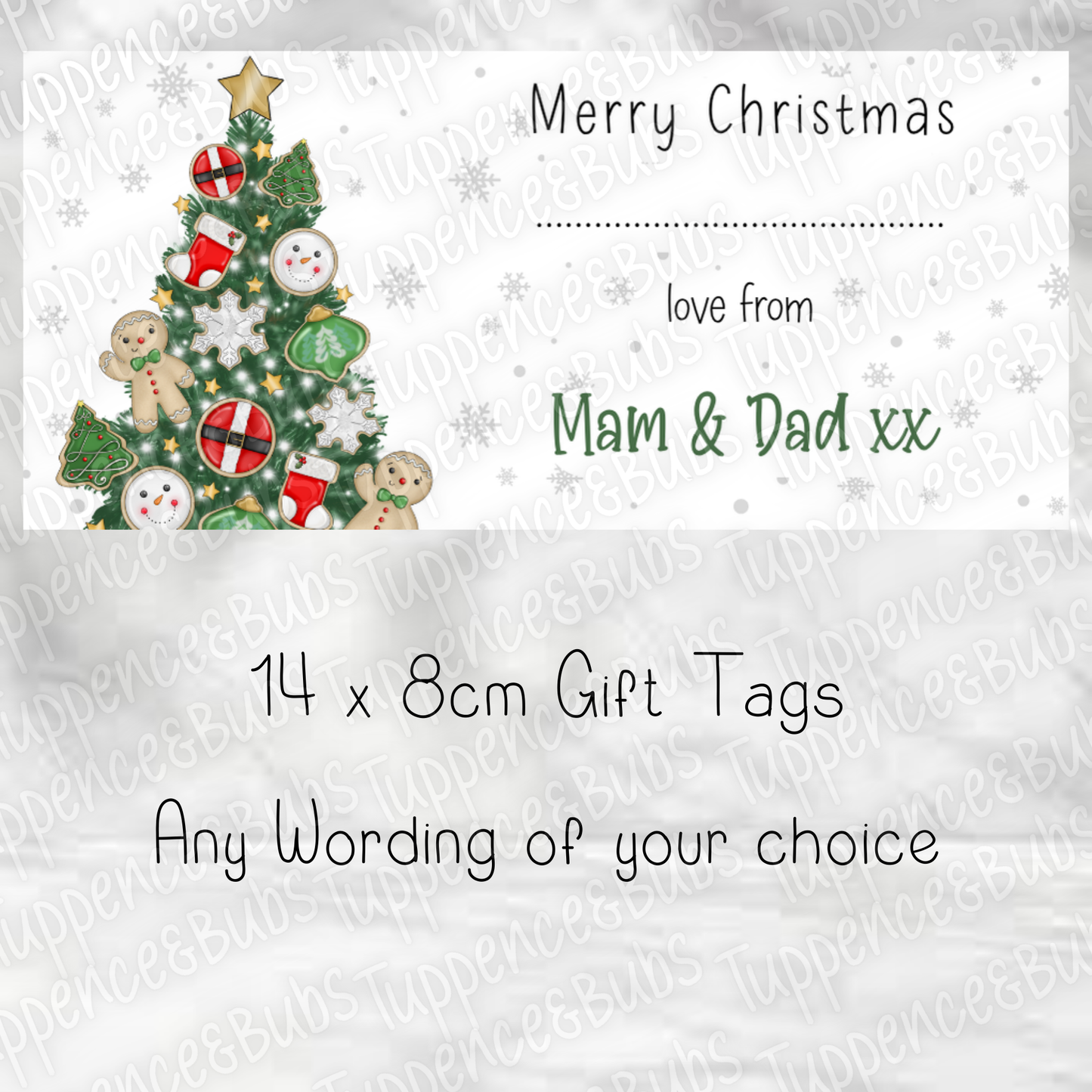 Christmas Cooke Themed Gift Labels