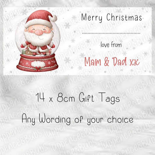 Santa/Snowmen Themed Gift Labels, 3 Designs