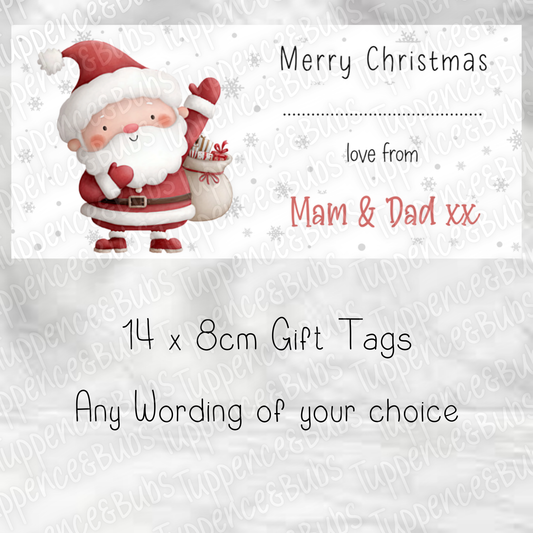 Santa/Snowmen Themed Gift Labels, 3 Designs