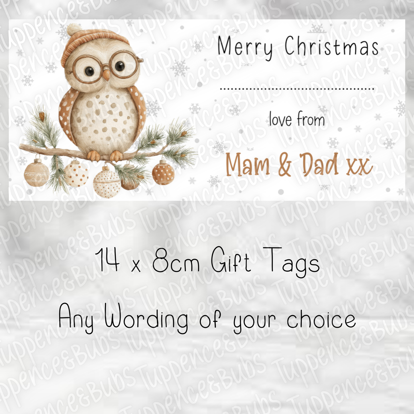 Beige/Brown Themed, Gift Tags, 4 Designs