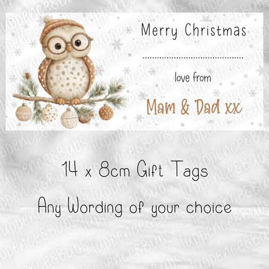 Beige/Brown Themed, Gift Tags, 4 Designs