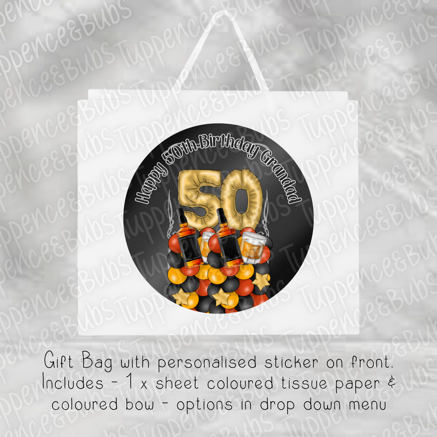 Whiskey Themed Gift Bag
