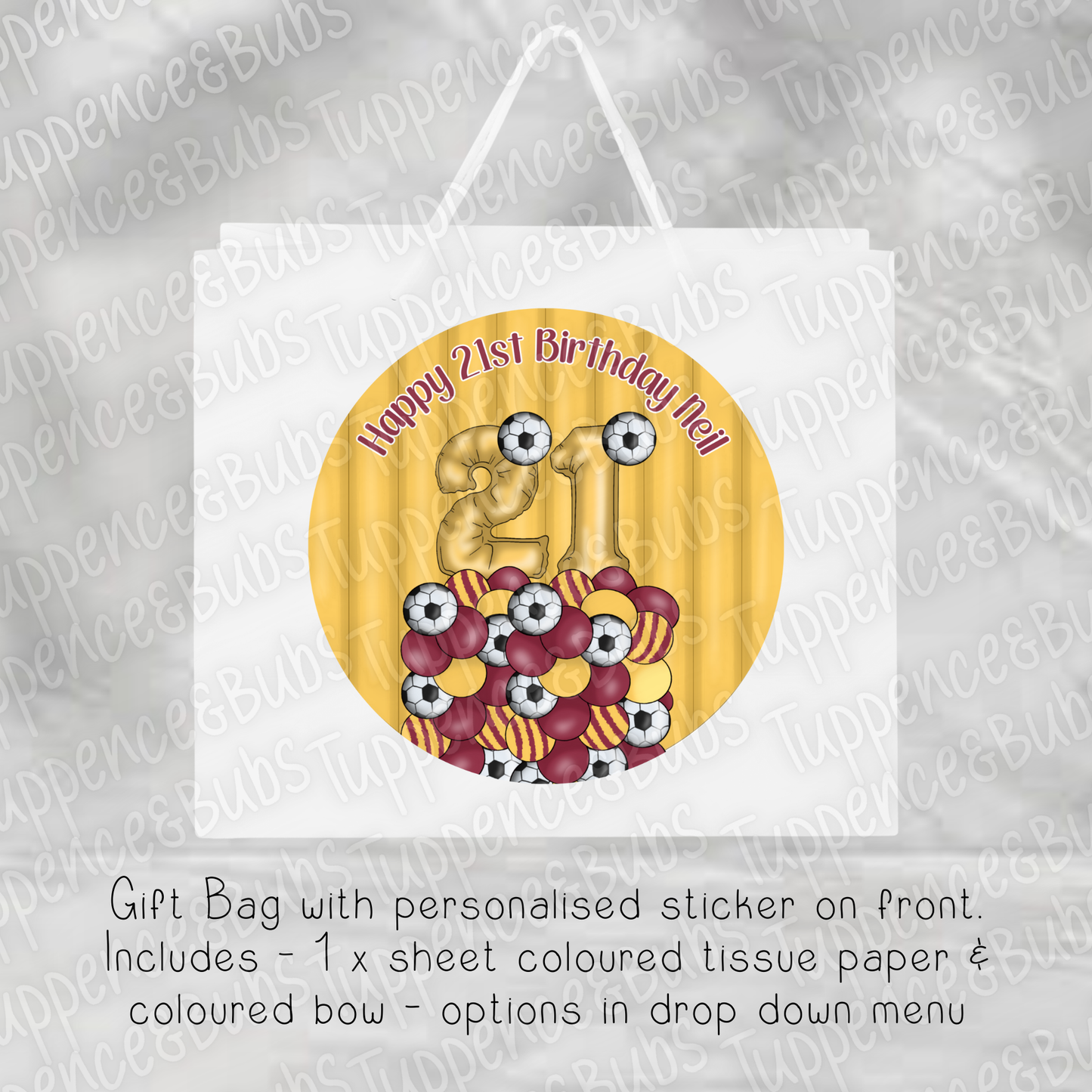 Football Gift Bag - 7 Designs