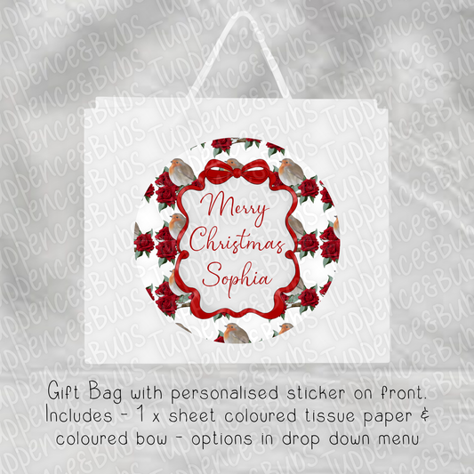 Robin & Roses Gift Bag - 4 Designs