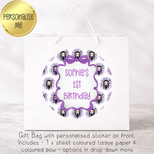 Wednesday Themed Gift Bag - 30cm Wide