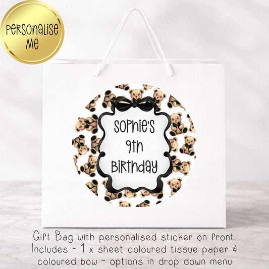 Teddy Bear Gift Bag - 3 Designs