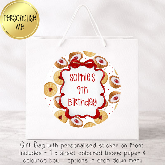 Jammy Dodger Themed Gift Bag - 2 Sizes/Colours