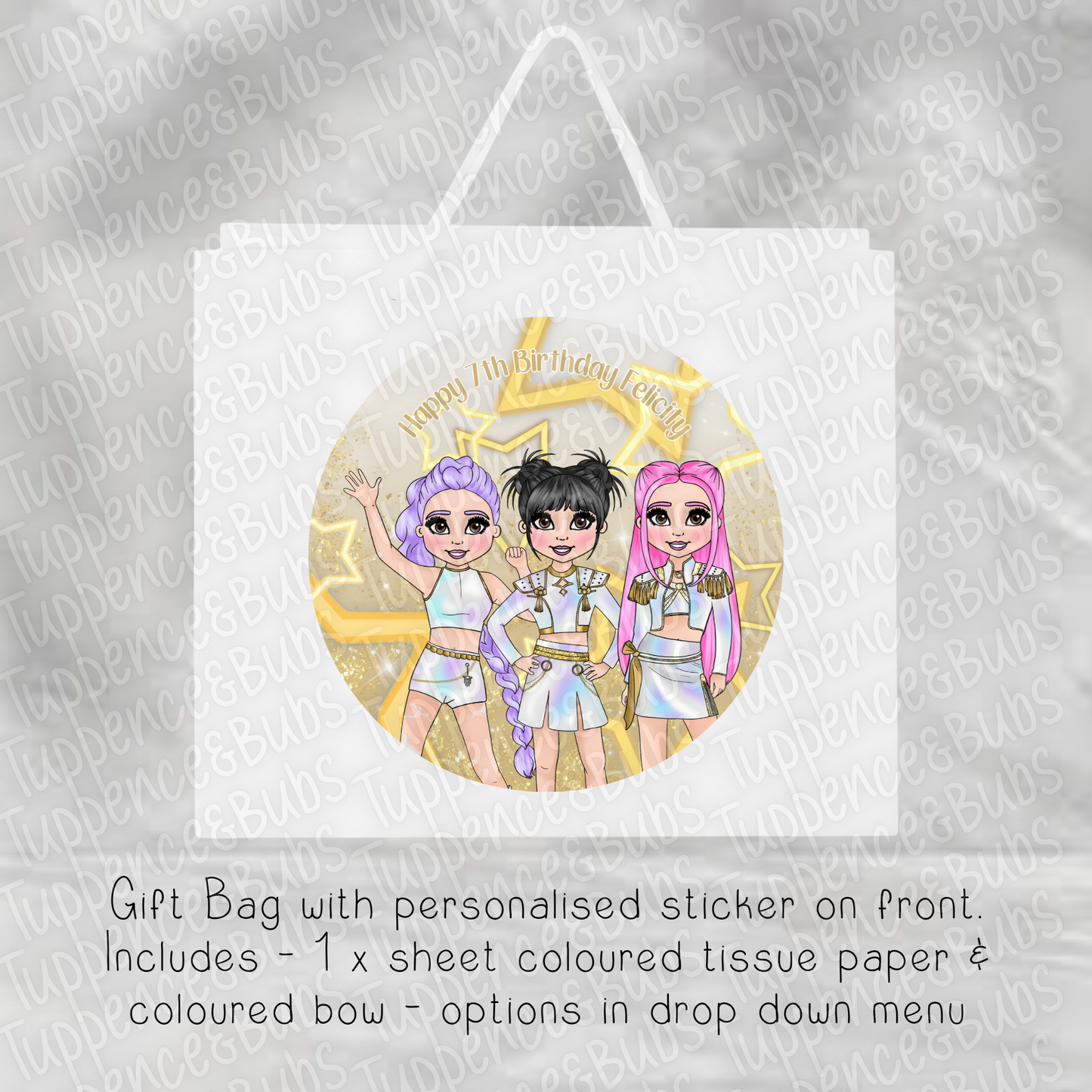 Music Inspired Gift Bag - 2 sizes