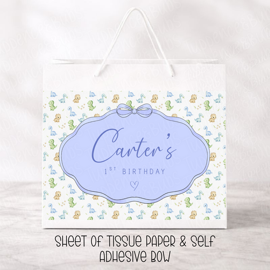 Custom Dinosaur Gift Bag - 3 Options