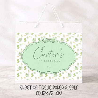Custom Dinosaur Gift Bag - 3 Options