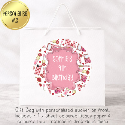 Lipstick Make Up Themed Gift Bag