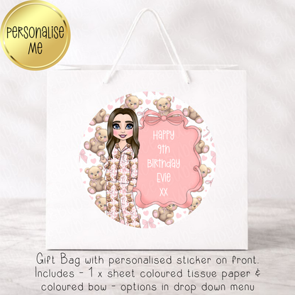 Pink Bear Dolly Themed Gift Bag