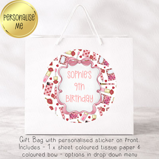 Lipstick Make Up Themed Gift Bag
