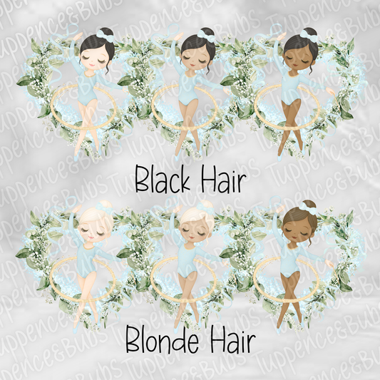 Green Gymnastic Themed Stickers