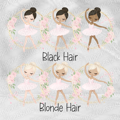Cute Ballerina Themed Card