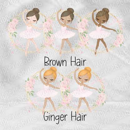 Cute Ballerina Themed Card