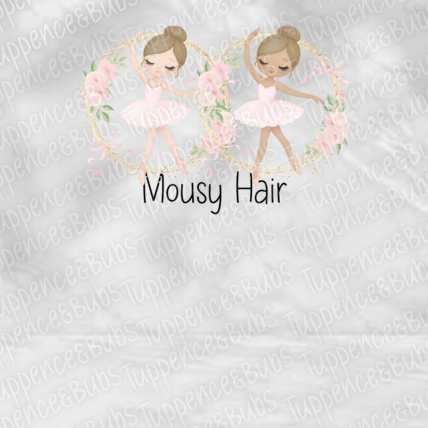 Pink Ballerina Wreath Stickers