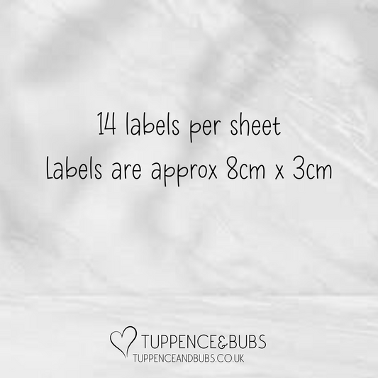 Toy Story Themed Labels