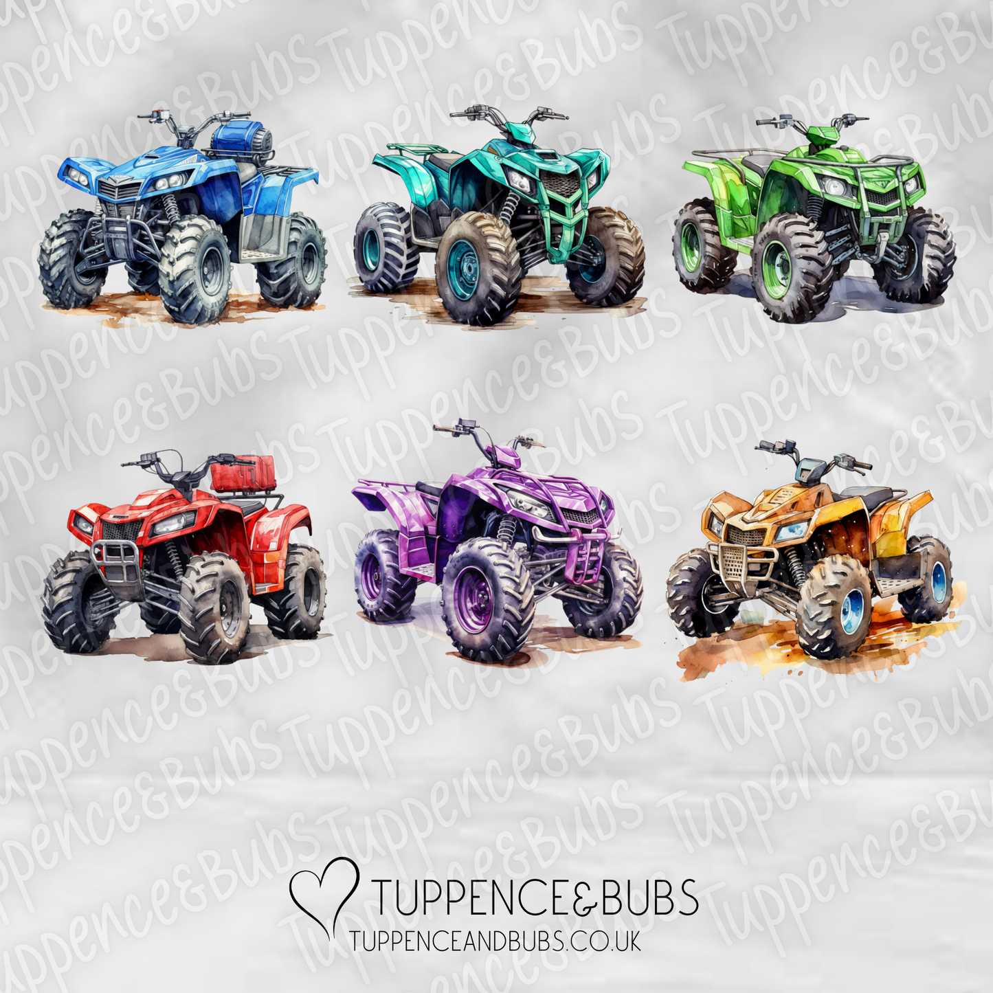Quad Themed Birthday Card - 6 colours