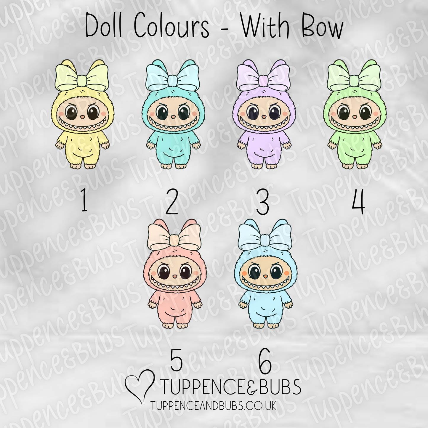 Monster Doll Themed Stickers