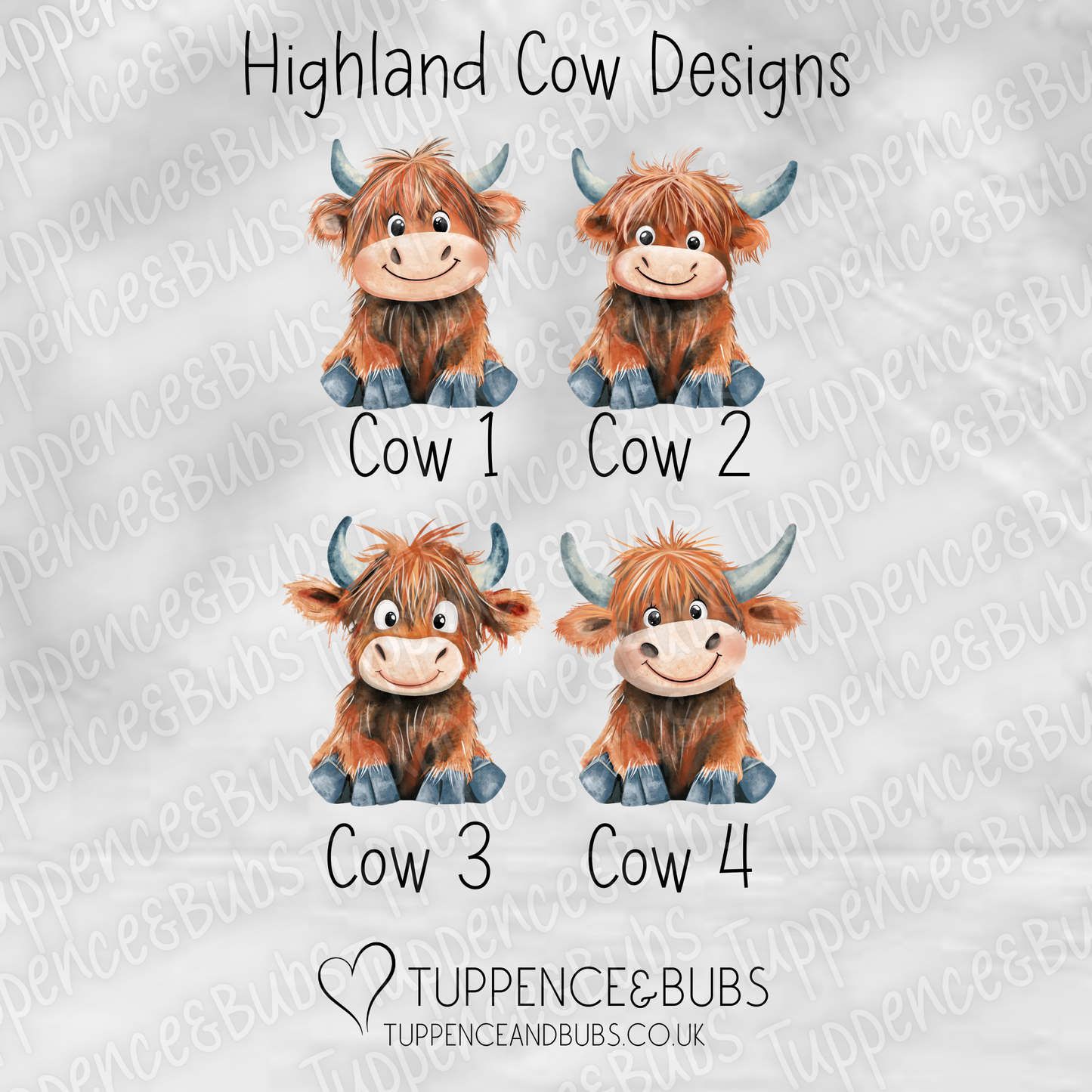 Highland Cow Family Themed Card