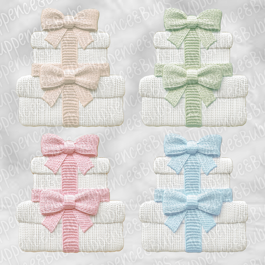 Knitted Effect Gift Labels - 4 Colours