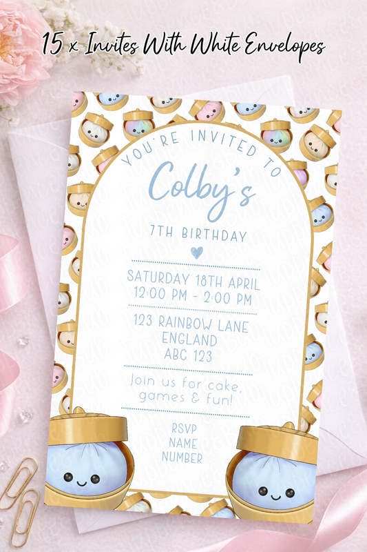 15 x Little Dumplings Invitations