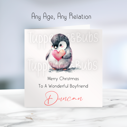 Penguin Themed Christmas Card