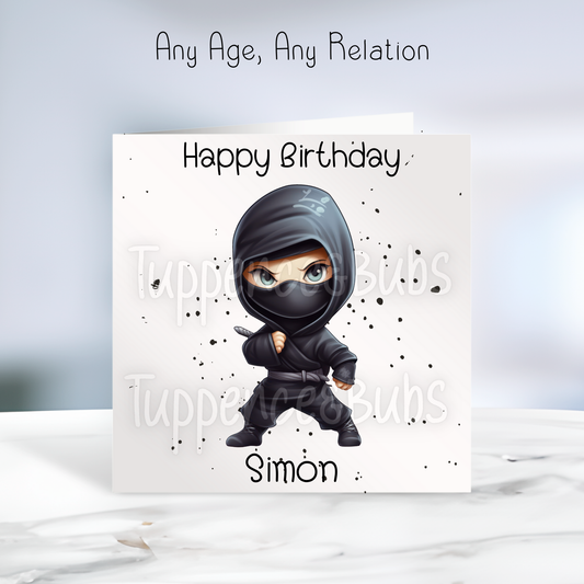Ninja Inspired Birthday Card