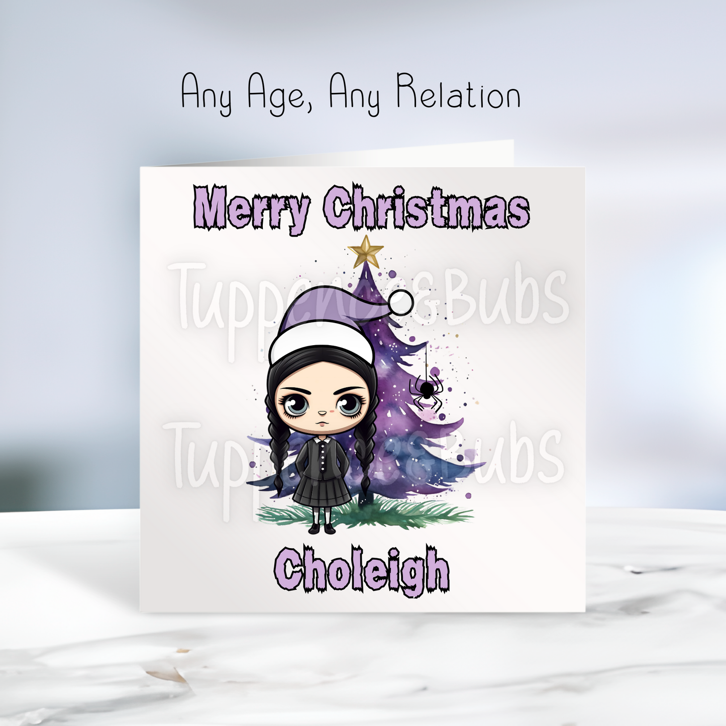Wednesday inspired Christmas Card