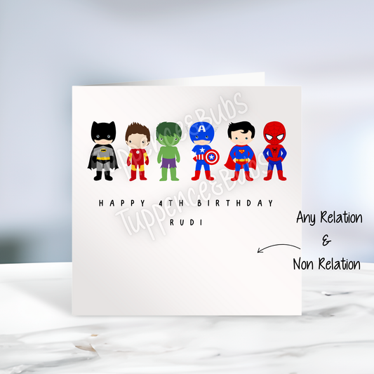 Superhero Inspired Birthday Card