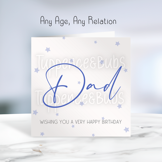 Star Background Birthday Card