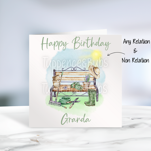 Garden Bench Birthday Card