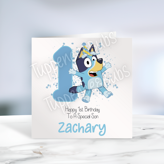 Blue Inspired Birthday Card