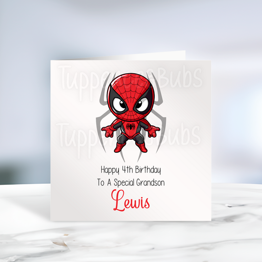 Spidey Inspired Birthday Card