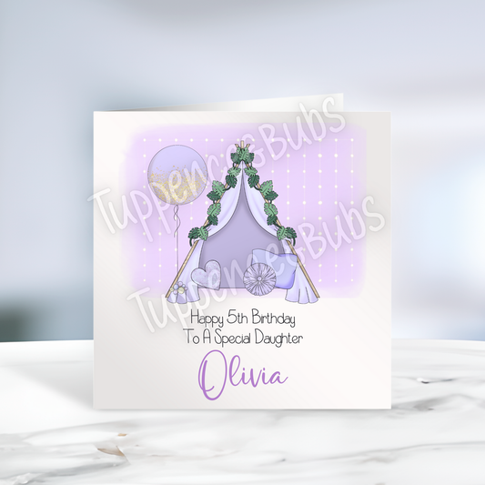 Teepee Inspired Birthday Card