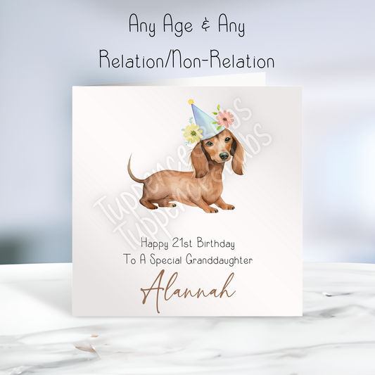 Cute Dachshund Birthday Card