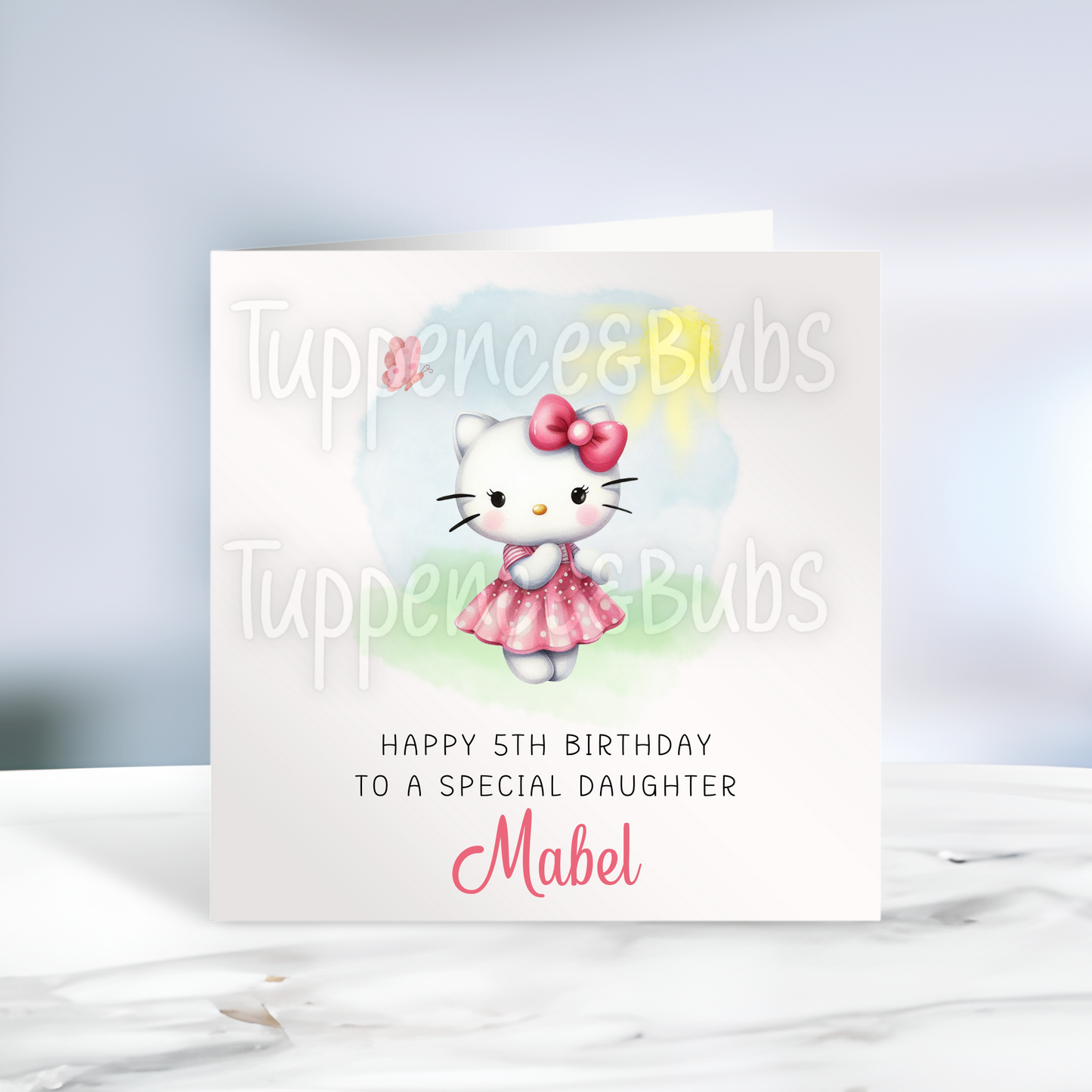 Kitty Inspired Birthday Card